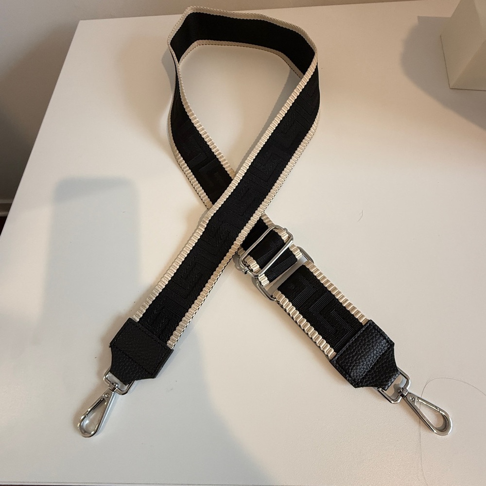 Black and Cream women’s crossbody  Bag Strap